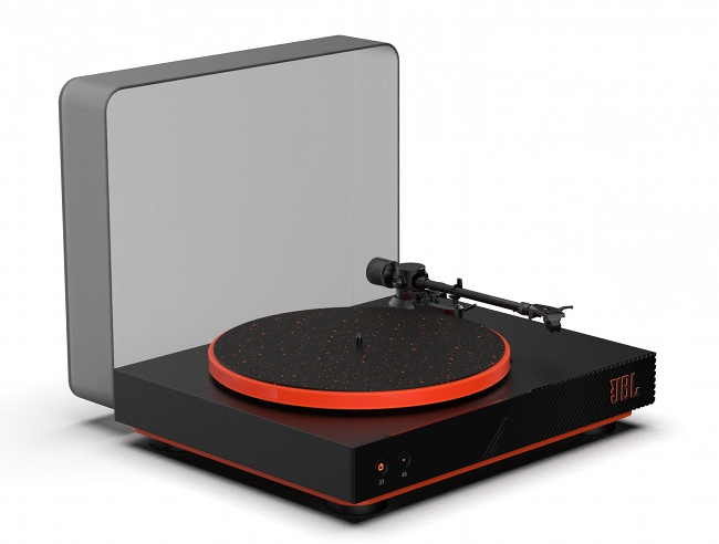 Harman/JBL unveiled the Spinner Bluetooth turntable.