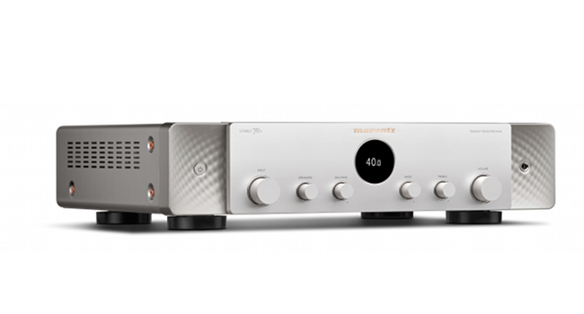 Two-channel Hi-Fi Receiver with HDMI and Streaming from Marantz.